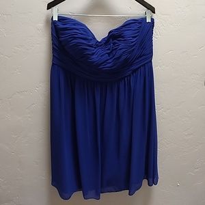 Royal blue plus size cocktail dress
